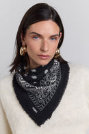 Echarpe Bandana Presley - Noir & Blanc - Mixte