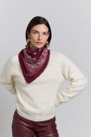 Echarpe Bandana Presley - Bordeaux & Blanc - Mixte