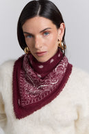 Echarpe Bandana Presley - Bordeaux & Blanc - Mixte