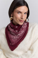 Echarpe Bandana Presley - Bordeaux & Blanc - Mixte