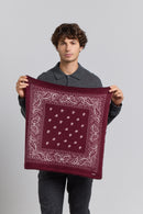 Echarpe Bandana Presley - Bordeaux & Blanc - Mixte