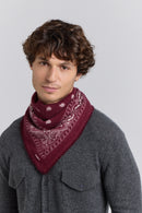 Echarpe Bandana Presley - Bordeaux & Blanc - Mixte