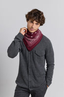 Echarpe Bandana Presley - Bordeaux & Blanc - Mixte