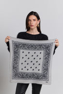 Echarpe Bandana Presley - Gris & Noir - Mixte