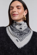 Echarpe Bandana Presley - Gris & Noir - Mixte