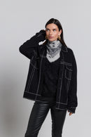 Echarpe Bandana Presley - Gris & Noir - Mixte