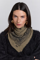 Echarpe Bandana Presley - Ledburry Khaki & Noir - Mixte