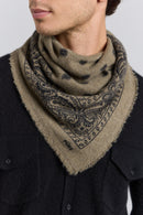 Echarpe Bandana Presley - Ledburry Khaki & Noir - Mixte