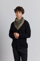 Presley Cashmere Bandana Scarf - Ledburry Khaki & Black - Mixed