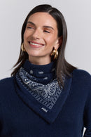 Echarpe Bandana Presley - Marine & Blanc  - Mixte