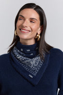 Echarpe Bandana Presley - Marine & Blanc - Mixte