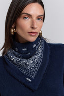 Echarpe Bandana Presley - Marine & Blanc  - Mixte