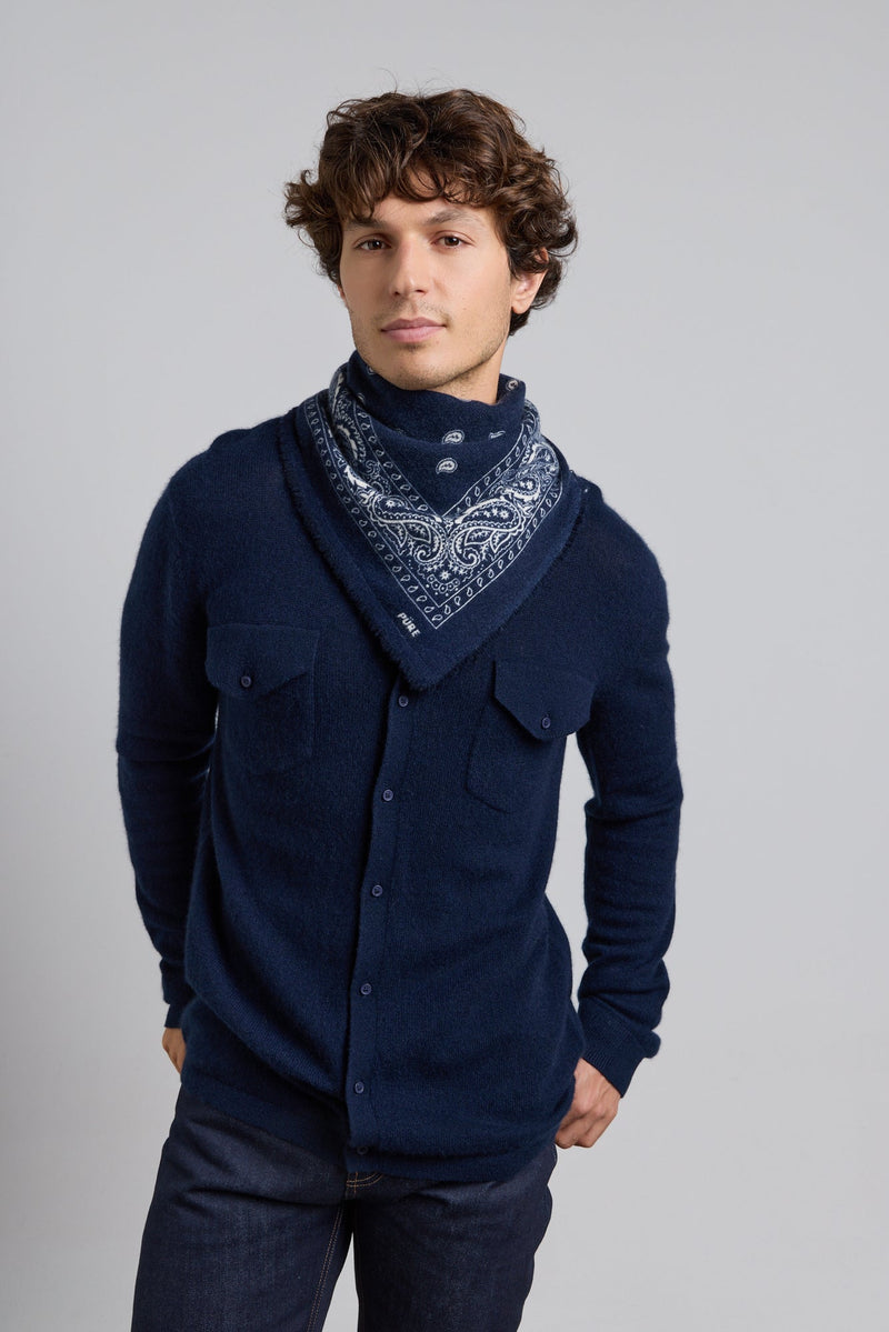 Echarpe Bandana Presley - Marine & Blanc - Mixte