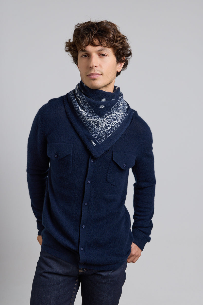 Echarpe Bandana Presley - Marine & Blanc  - Mixte