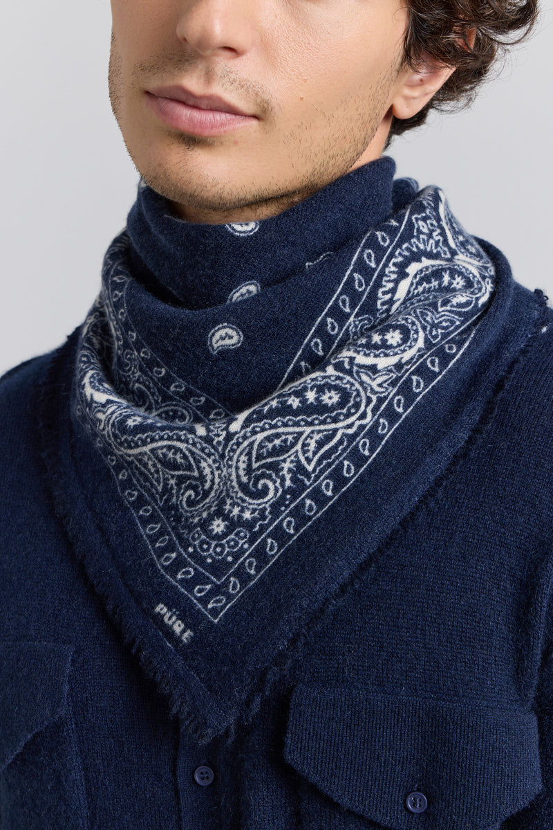 Echarpe Bandana Presley - Marine & Blanc  - Mixte