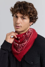 Pañuelo Bandana Presley En Cachemira - Rojo & Negro - Mixto