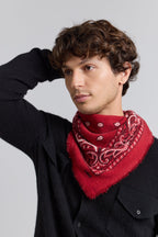 Pañuelo Bandana Presley En Cachemira - Rojo & Negro - Mixto
