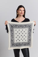 Echarpe Bandana Presley - Blanc & Noir - Mixte