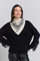 Echarpe Bandana Presley - Blanc & Noir - Mixte