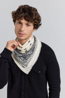 Echarpe Bandana Presley En Cachemire - Blanc & Noir - Mixte