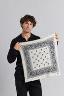 Echarpe Bandana Presley - Blanc & Noir - Mixte