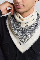Echarpe Bandana Presley - Blanc & Noir - Mixte