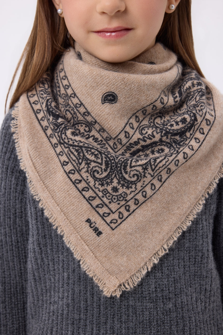 Petit Bandana Presley - Beige Noir - Enfant