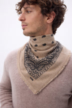 Petit Bandana Presley - Beige Noir - Homme