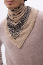 Petit Bandana Presley - Beige Noir - Homme