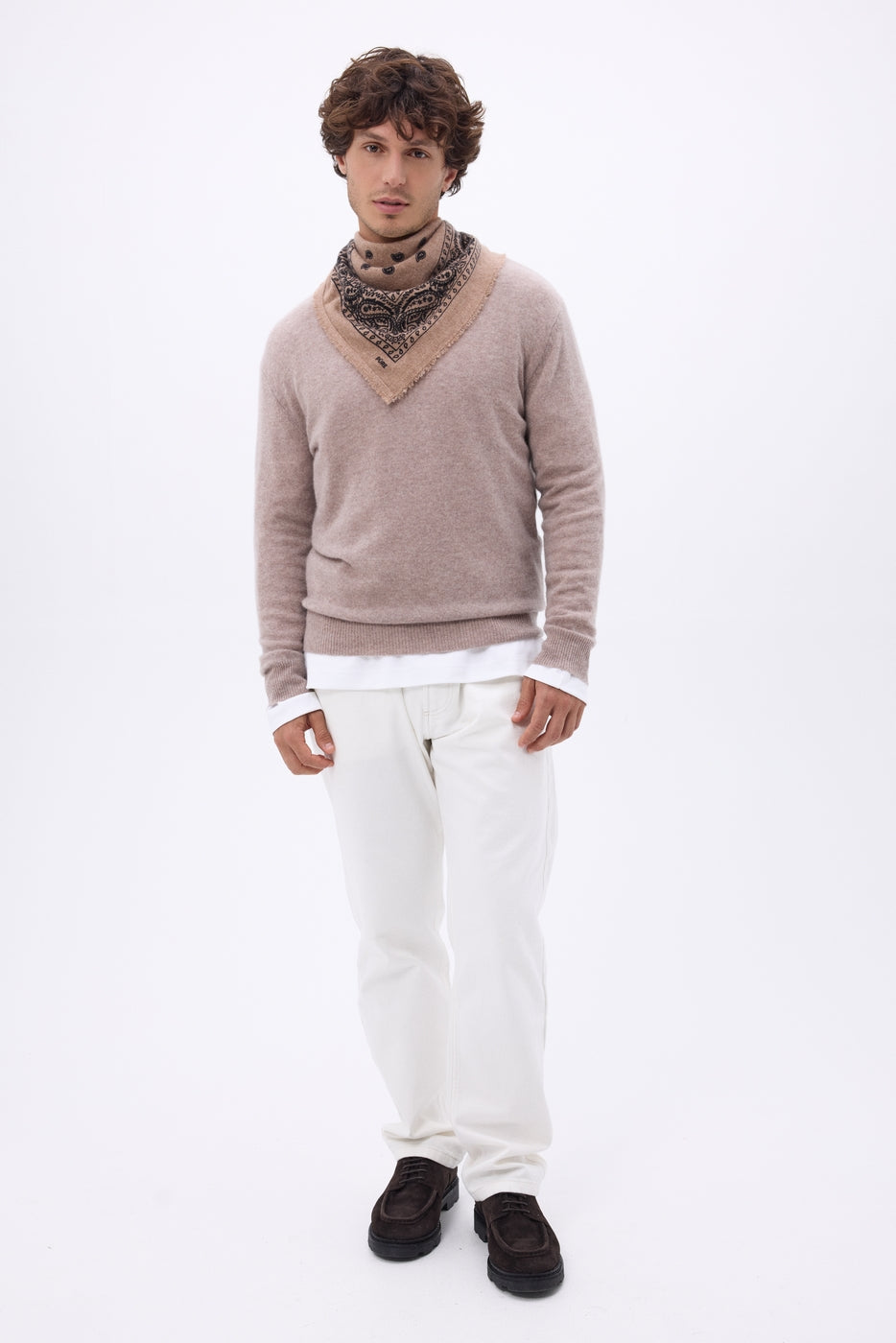 Petit Bandana Presley - Beige Noir - Homme