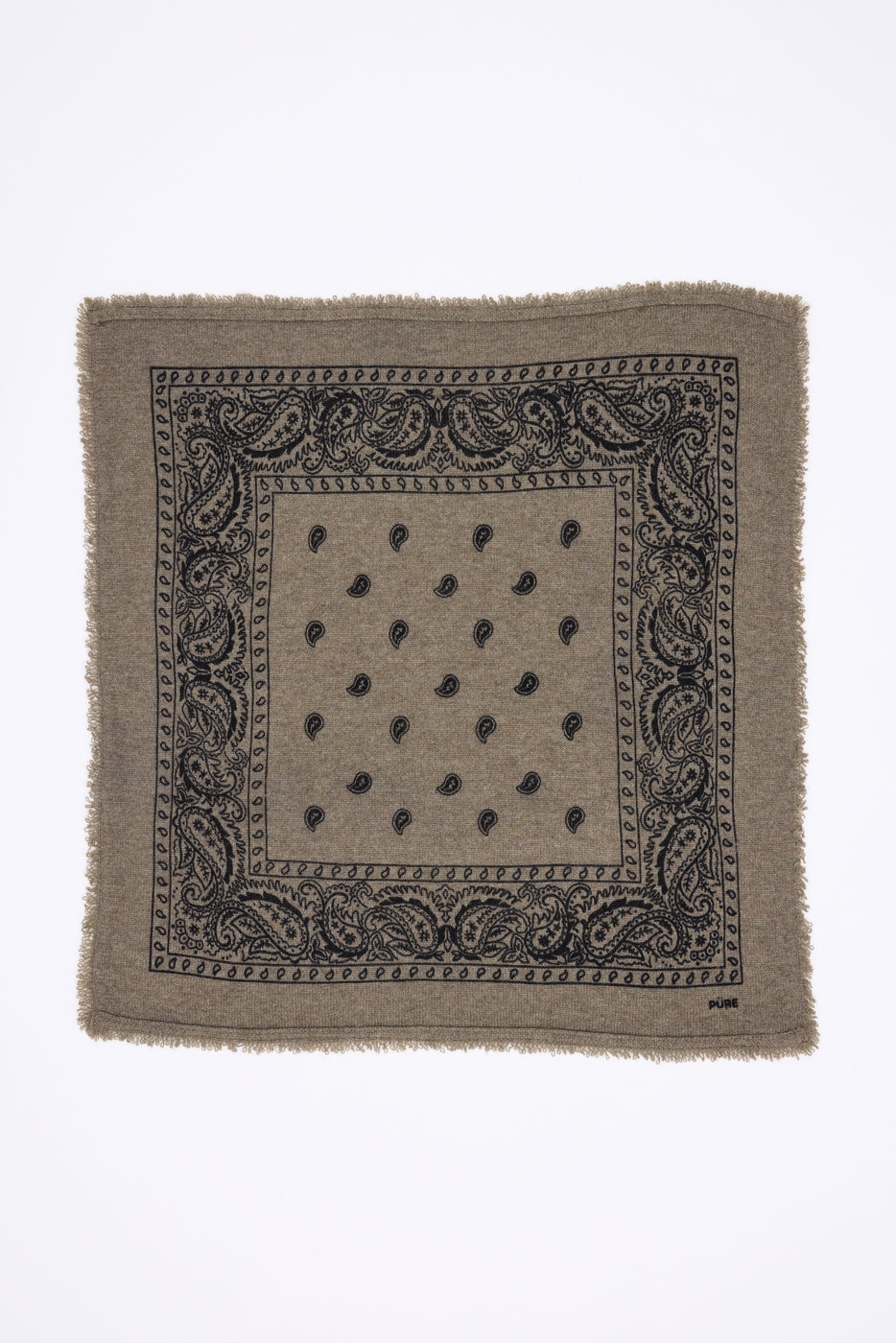Petit Bandana Presley - Khaki Chine Prnt Noir - Homme