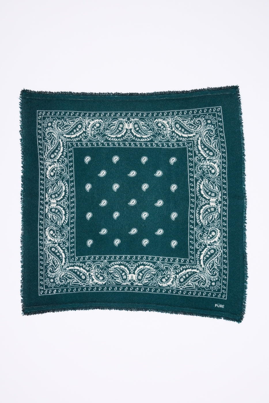 Small Presley Bandana - Bottle Green White - Men