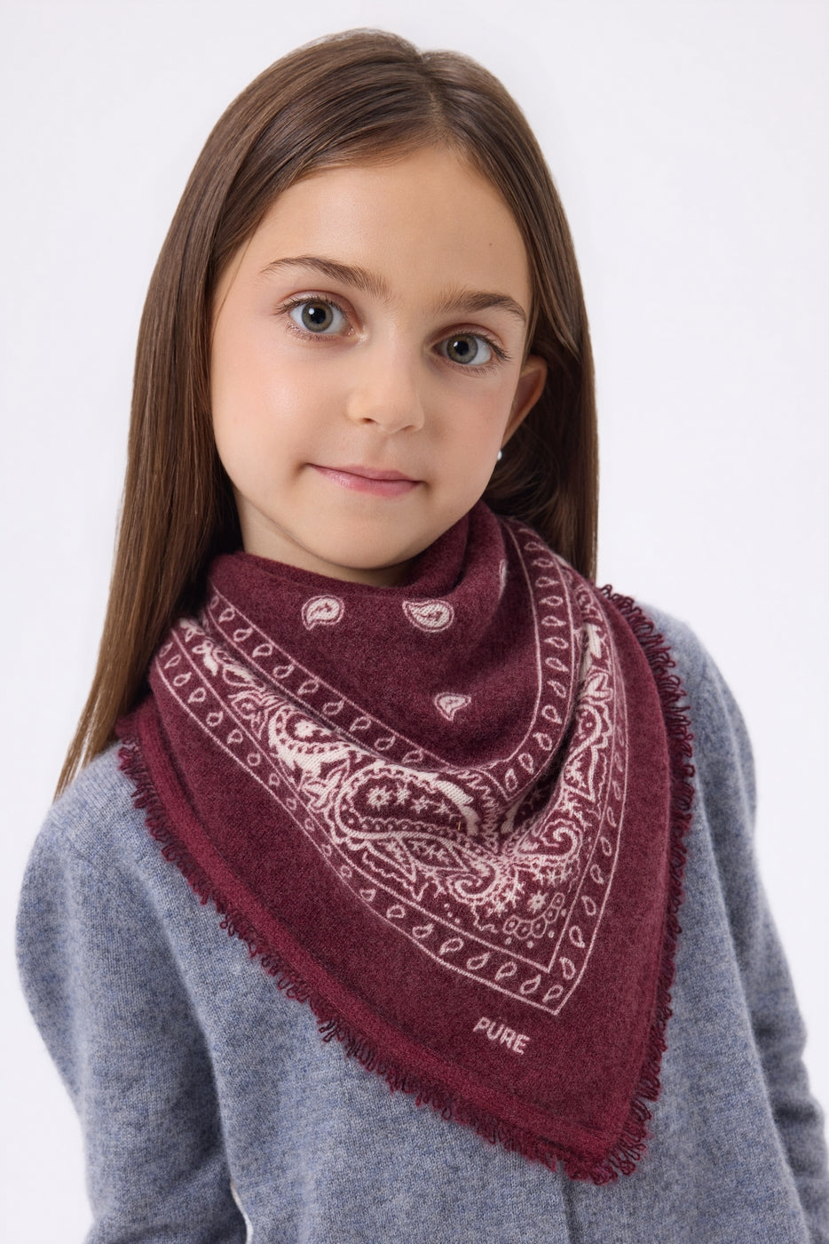 Petit Bandana Presley - Bordeaux Blanc - Enfant