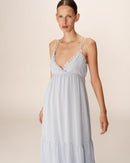 Vestido bastante largo - Azul