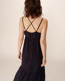 Vestido bastante largo - Azul marino