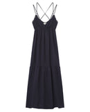 Vestido bastante largo - Azul marino
