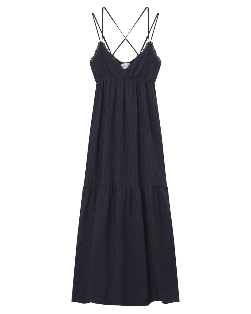 Vestido bastante largo - Azul marino