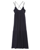 Vestido bastante largo - Azul marino