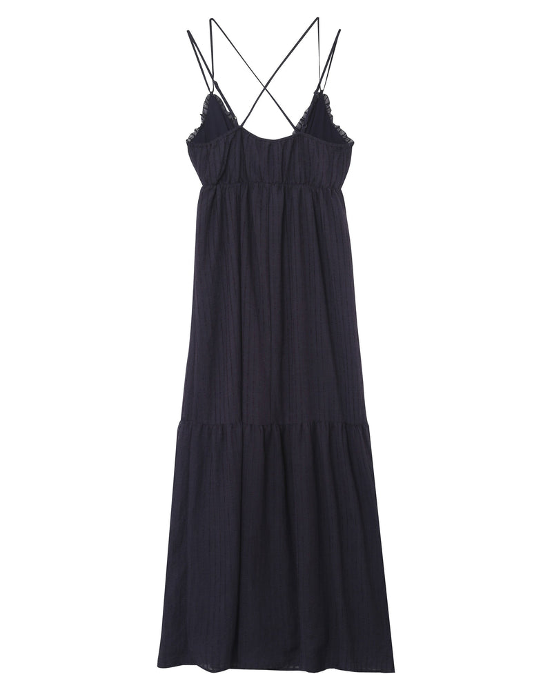 Vestido bastante largo - Azul marino