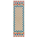 Tapis De Couloir En Laine Checkered Border