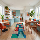 Tapis De Couloir En Laine Patchwork Geo