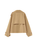 Spring Camel Short Trench Coat