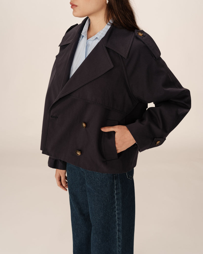 Spring Trench Coat - Navy