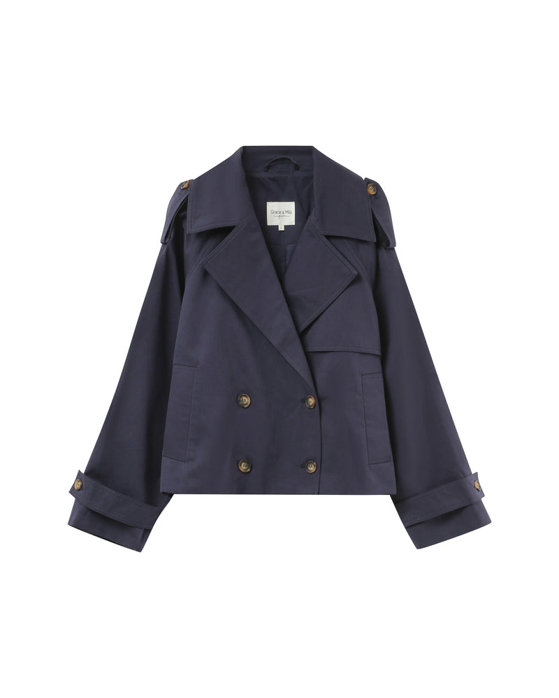 Spring Trench Coat - Navy