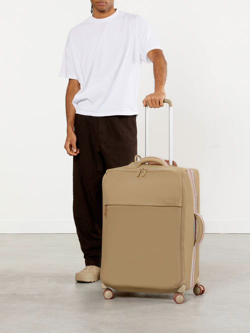 Valise Long Séjour 4 Roues Plume - Beige