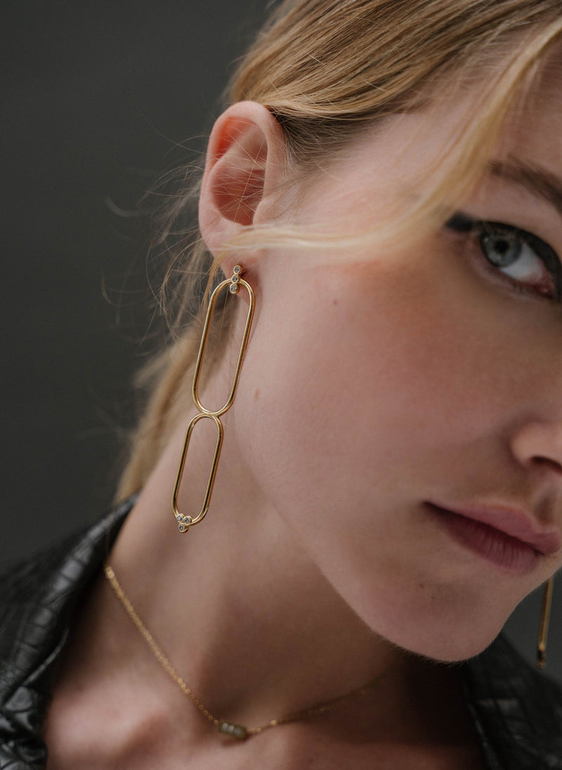Boucles D'Oreilles Pendantes Prométhée