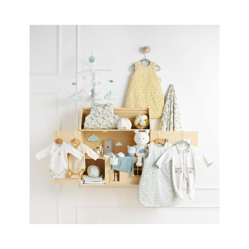 Cape De Bain Et Gant En Coton Blanc