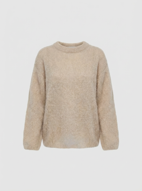 Pull Col Bateau - Beige