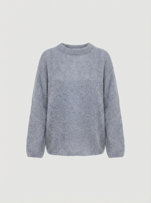 Pull Col Bateau - Gris Clair