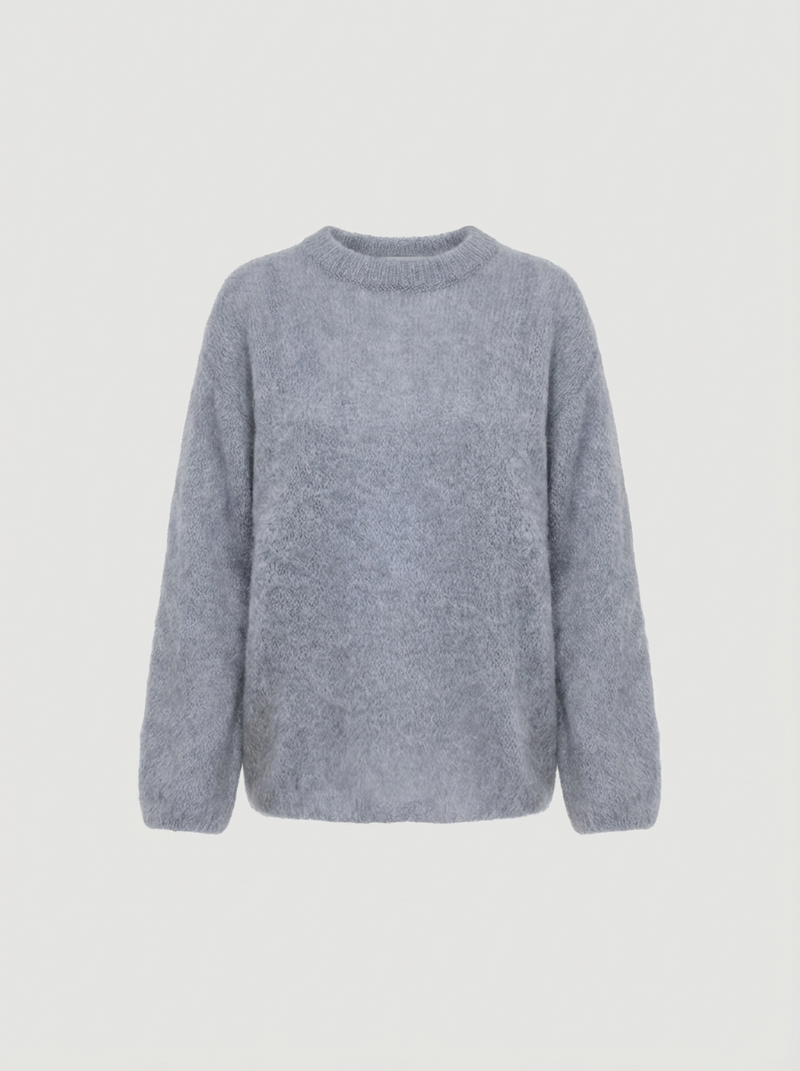 Pull Col Bateau - Gris Clair